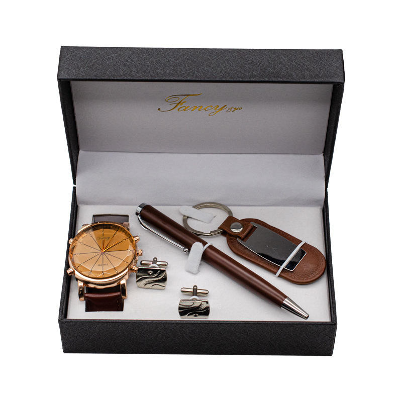 🎯 Kit Cadeau Montre, Porte-clés, Stylo & Manchette ⌚🖊️🗝️