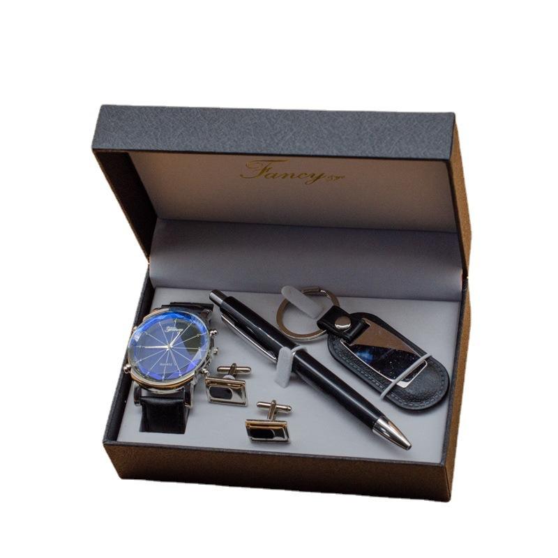 🎯 Kit Cadeau Montre, Porte-clés, Stylo & Manchette ⌚🖊️🗝️