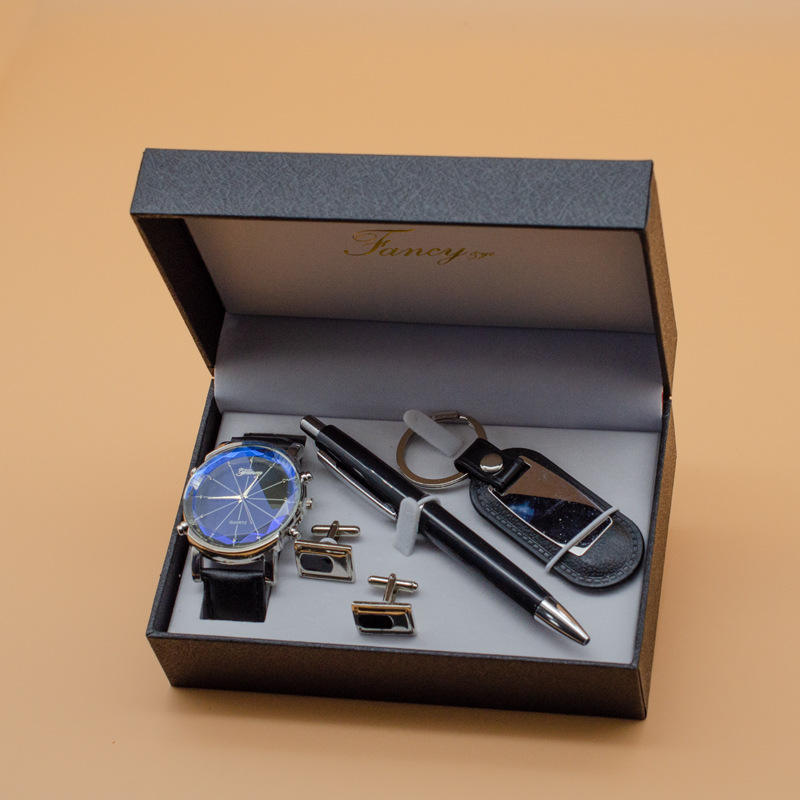 🎯 Kit Cadeau Montre, Porte-clés, Stylo & Manchette ⌚🖊️🗝️